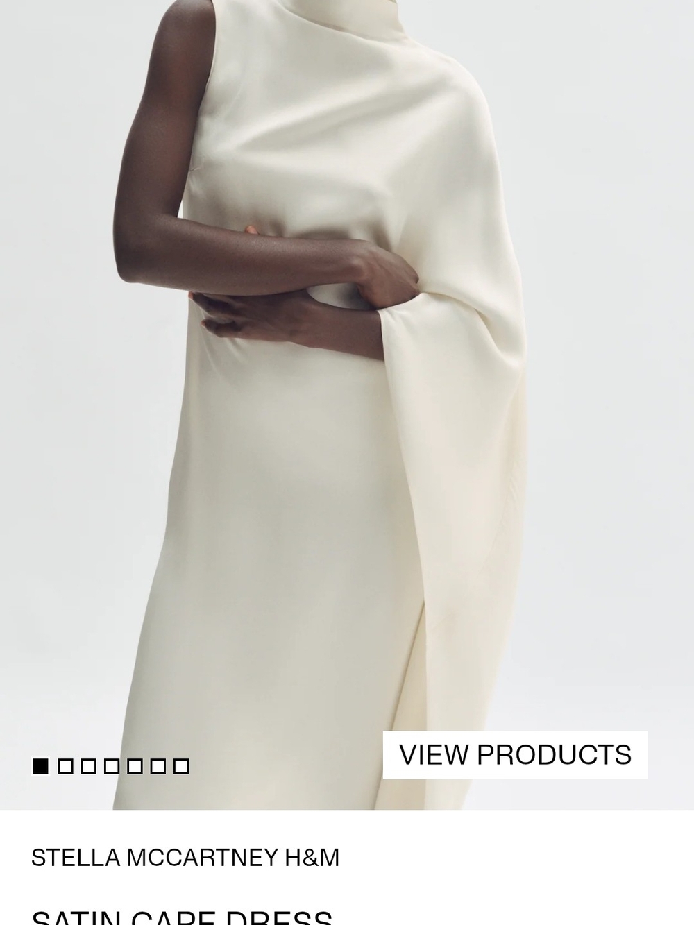 Stella McCartney H&M Satin Cape Dress - Picture 2 of 7